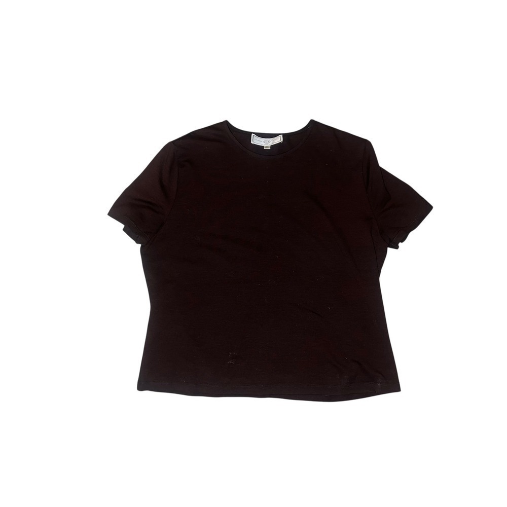 St. John sport size l ringer short sleeve crew neck canvas minimalist